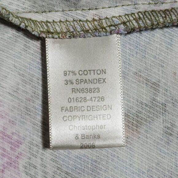 Christopher & Banks Womens Button-Up Jacket Colorful Stretch Lightweight Size M - Picture 6 of 8